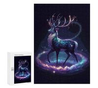 300 PCS Puzzle pour Adolescents Cosmic Deer Nebula Puzzle Adulte, Jouet, Décoration Murale, Course De Vitesse Manuelle, Cadeaux Uniques pour Anniversaire Et Noël 300 PCS