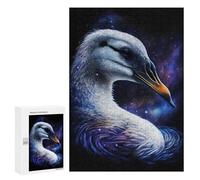 300 PCS Puzzle pour Adolescents Cosmic Swan Art Print-2 Puzzles pour Adultes : Analyse Et Logique. Chaque Pièce Est Unique - Casse-têtes pour Toute La Famille 300 PCS