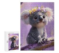 300 PCS Puzzle pour Adolescents Cute Koala with Flower Crown Puzzles pour Adultes : Analyse Et Logique. Chaque Pièce Est Unique - Casse-têtes pour Toute La Famille 300 PCS