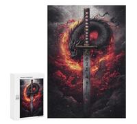 300 PCS Puzzle pour Adolescents Dragon Sword Fantasy Artwork -1 Puzzles pour Adultes - Défi Difficile - Activités Amusantes À La Maison pour Les Jeux 300 PCS