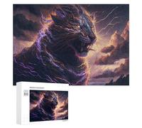 300 PCS Puzzle pour Adolescents Electric Tiger Roar Wild Energy Unleashed! Puzzles pour Adultes Jeu Manuel Assemblage De Motifs Cadeaux Uniques pour Anniversaire Et Noël 300 PCS