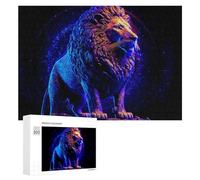 300 PCS Puzzle pour Adolescents Enchanted Lion Statue Mystic Artwork Puzzles pour Adolescents, Jouets Anti-Stress, Passe-Temps, Défi Éducatif