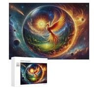 300 PCS Puzzle pour Adolescents Fantasy Phoenix Artwork -2 Puzzles pour Adolescents, Jouets Anti-Stress, Passe-Temps, Défi Éducatif
