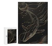 300 PCS Puzzle pour Adolescents Golden Whale Ocean Puzzle Adulte, Jouet, Décoration Murale, Course De Vitesse Manuelle, Cadeaux Uniques pour Anniversaire Et Noël 300 PCS
