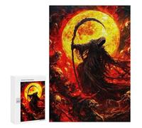 300 PCS Puzzle pour Adolescents Grim Reaper in Hellfire Puzzle Adulte, Jouet, Décoration Murale, Course De Vitesse Manuelle, Cadeaux Uniques pour Anniversaire Et Noël 300 PCS