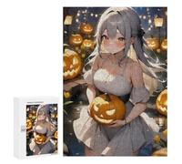 300 PCS Puzzle pour Adolescents Halloween Pumpkin Night Puzzle pour Adultes - Jeux De Détente - Assemblage De Motifs - Cadeaux Uniques pour Anniversaire Et Noël 300 PCS