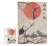 300 PCS Puzzle pour Adolescents Japanese Kanji Crane Bird Puzzles pour Adultes Jeu Manuel Assemblage De Motifs Cadeaux Uniques pour Anniversaire Et Noël 300 PCS