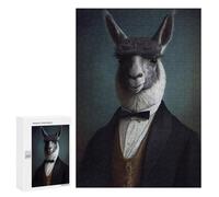 300 PCS Puzzle pour Adolescents Llama in Formal Attire Puzzles pour Adultes Jeu Manuel Assemblage De Motifs Cadeaux Uniques pour Anniversaire Et Noël 300 PCS