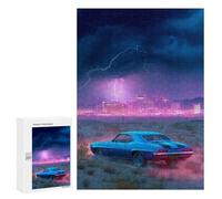 300 PCS Puzzle pour Adolescents Neon Desert Storm Car Puzzles pour Adultes : Analyse Et Logique. Chaque Pièce Est Unique - Casse-têtes pour Toute La Famille 300 PCS