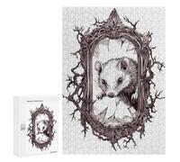 300 PCS Puzzle pour Adolescents Opossum in A Broken Mirror Puzzle Adulte, Jouet, Décoration Murale, Course De Vitesse Manuelle, Cadeaux Uniques pour Anniversaire Et Noël 300 PCS
