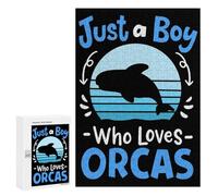300 PCS Puzzle pour Adolescents Orcas Whales Orca Lover Re Puzzle Adulte, Jouet, Décoration Murale, Course De Vitesse Manuelle, Cadeaux Uniques pour Anniversaire Et Noël 300 PCS