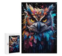300 PCS Puzzle pour Adolescents Owl Wild Painting Puzzles pour Adultes Jeu Manuel Assemblage De Motifs Cadeaux Uniques pour Anniversaire Et Noël 300 PCS