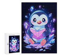 300 PCS Puzzle pour Adolescents Penguin Reading A Book Jeu De Puzzle pour Adultes, Casse-tête, Cadeau d'anniversaire, Défi Éducatif 300 PCS