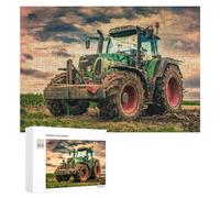 300 PCS Puzzle pour Adolescents Powerful Farm Tractor in Action -1 Puzzles pour Adolescents, Jouets Anti-Stress, Passe-Temps, Défi Éducatif