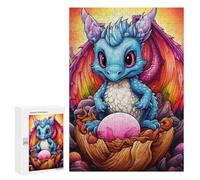 300 PCS Puzzle pour Adolescents Rainbow Dragon Hatchling Puzzles pour Adolescents, Jouets Anti-Stress, Passe-Temps, Défi Éducatif