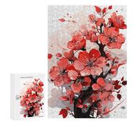300 PCS Puzzle pour Adolescents Red Flower Puzzle Adulte, Jouet, Décoration Murale, Course De Vitesse Manuelle, Cadeaux Uniques pour Anniversaire Et Noël 300 PCS