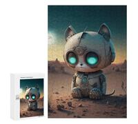300 PCS Puzzle pour Adolescents Robotic Cat in Space Suit -1 Puzzle pour Adultes Jouets Anti-Stress Analyse Et Logique Interaction Parent-Enfant 300 PCS