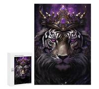 300 PCS Puzzle pour Adolescents Royal Tiger Majesty Puzzles pour Adolescents, Jouets Anti-Stress, Passe-Temps, Défi Éducatif