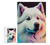 300 PCS Puzzle pour Adolescents Samoyed Dog Animal Puzzle pour Adultes Jouets Anti-Stress Analyse Et Logique Interaction Parent-Enfant 300 PCS