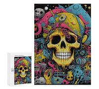 300 PCS Puzzle pour Adolescents Skull Chaos Puzzles pour Adolescents, Jouets Anti-Stress, Passe-Temps, Défi Éducatif