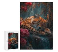 300 PCS Puzzle pour Adolescents Sleeping Jaguar in Amazon Rainforest Puzzles pour Adultes : Analyse Et Logique. Chaque Pièce Est Unique - Casse-têtes pour Toute La Famille 300 PCS