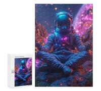 300 PCS Puzzle pour Adolescents Space Astronaut in Meditation Pose Puzzles pour Adultes - Défi Difficile - Activités Amusantes À La Maison pour Les Jeux 300 PCS