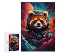 300 PCS Puzzle pour Adolescents Space Red Panda Adventure -1 Puzzles pour Adultes - Défi Difficile - Activités Amusantes À La Maison pour Les Jeux 300 PCS