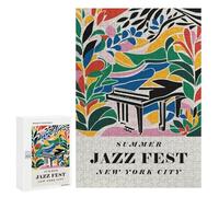 300 PCS Puzzle pour Adolescents Summer Jazz Fest NYC Puzzle pour Adultes - Jeux De Détente - Assemblage De Motifs - Cadeaux Uniques pour Anniversaire Et Noël 300 PCS