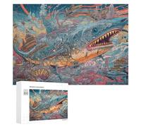300 PCS Puzzle pour Adolescents Whimsical Ocean Adventure Puzzles pour Adolescents, Jouets Anti-Stress, Passe-Temps, Défi Éducatif