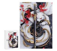 300 PCS Puzzle pour Adolescents White Bear Samurai Polar Puzzles pour Adultes Jouets Anti-Stress Cadeaux pour Femmes Défi À Compléter 300 PCS