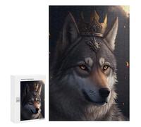300 PCS Puzzle pour Adolescents Wolf King Funny Puzzles pour Adultes Jeu Manuel Assemblage De Motifs Cadeaux Uniques pour Anniversaire Et Noël 300 PCS