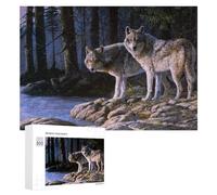 300 PCS Puzzle pour Adolescents Wolf Pack by The River Puzzles pour Adolescents, Jouets Anti-Stress, Passe-Temps, Défi Éducatif