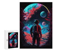 300 PCS Puzzle Pour Adultes Astronaut Dans Outer Space Puzzle Antistress Pour Adultes Décoration Parfaite Dur Et Stimulant 300 PCS