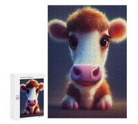 300 PCS Puzzle pour Adultes Cute Cow Illustration Puzzles pour Adultes - Jeux De Détente - Assemblage De Motifs - Idée Cadeau pour Toute La Famille 300 PCS