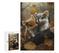 300 PCS Puzzle pour Adultes Cute Squirrel Duo Puzzle pour Adolescents : Améliore La Mémoire, Activités Ludiques À La Maison, Cadeaux Anti-Stress 300 PCS