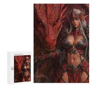 300 PCS Puzzle pour Adultes Dragon Armor Fantasy Artwork-4 Puzzles pour Adolescents - Passe-Temps À La Maison - Jeu Éducatif Familial Stimulant À Compléter 300 PCS