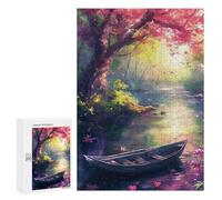300 PCS Puzzle pour Adultes Enchanted Forest River Scene Puzzles pour Adolescents - Passe-Temps À La Maison - Jeu Éducatif Familial Stimulant À Compléter 300 PCS