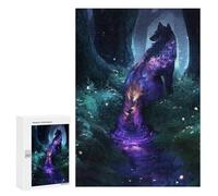 300 PCS Puzzle pour Adultes Enchanted Forest Wolf Spirit Puzzles pour Adultes - Jeux De Détente - Assemblage De Motifs - Idée Cadeau pour Toute La Famille 300 PCS