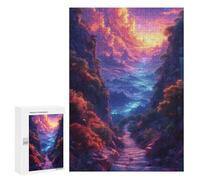 300 PCS Puzzle pour Adultes Enchanted Mountain Pathway Puzzle pour Adolescents : Améliore La Mémoire. Chaque Pièce Est Unique - Jouets Éducatifs d'apprentissage 300 PCS