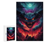 300 PCS Puzzle pour Adultes Evil Demon Artwork Puzzles pour Adultes Améliorent La Mémoire Liste De Souhaits avec Le Père Noël Cadeaux Anti-Stress 300 PCS