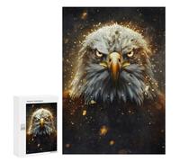 300 PCS Puzzle pour Adultes Fierce Glowing Eagle Puzzles pour Adultes - Jeux De Détente - Assemblage De Motifs - Idée Cadeau pour Toute La Famille 300 PCS