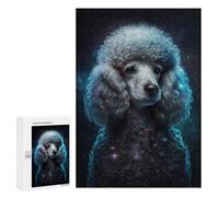 300 PCS Puzzle pour Adultes Galactic Poodle Portrait -2 Puzzle pour Adolescents : Améliore La Mémoire. Chaque Pièce Est Unique - Jouets Éducatifs d'apprentissage 300 PCS