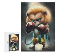 300 PCS Puzzle pour Adultes Pro Lion Cub Boxer Puzzles pour Adultes - Jeux De Détente - Assemblage De Motifs - Idée Cadeau pour Toute La Famille 300 PCS