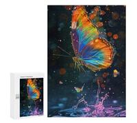 300 PCS Puzzle pour Adultes Rainbow Butterfly Splash Puzzles pour Adolescents - Passe-Temps À La Maison - Jeu Éducatif Familial Stimulant À Compléter 300 PCS