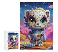 300 PCS Puzzle pour Adultes Space Leopard Adventure -1 Puzzle pour Adolescents : Améliore La Mémoire. Chaque Pièce Est Unique - Jouets Éducatifs d'apprentissage 300 PCS