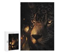 300 PCS Puzzle pour Adultes The Glowing Leopard Puzzles pour Adultes - Jeux De Détente - Assemblage De Motifs - Idée Cadeau pour Toute La Famille 300 PCS