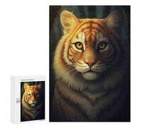 300 PCS Puzzle pour Adultes Tiger Portrait Artwork Puzzles pour Adolescents - Passe-Temps À La Maison - Jeu Éducatif Familial Stimulant À Compléter 300 PCS