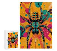 300 PCS Puzzle pour Adultes Vibrant Spider Illustration Arachnids in A Bold Pop Art Style Colorful Spider Art Puzzles pour Adultes - Jeux De Détente - Assemblage De Motifs - Idée Cadeau pour Toute L