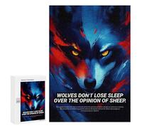 300 PCS Puzzle pour Adultes Wolf Fire Abstract Puzzles pour Adultes - Jeux De Détente - Assemblage De Motifs - Idée Cadeau pour Toute La Famille 300 PCS