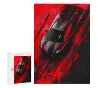 300 PCS Puzzle Red Sports Car Speed Artwork -1 Puzzle pour Adolescents Course De Vitesse Manuelle Liste De Souhaits avec Le Père Noël Jouets Jeux Éducatifs 300 PCS